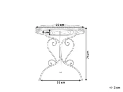 Tavolino Bistrot ALBINIA 70 cm 70 cm Metallo Blu