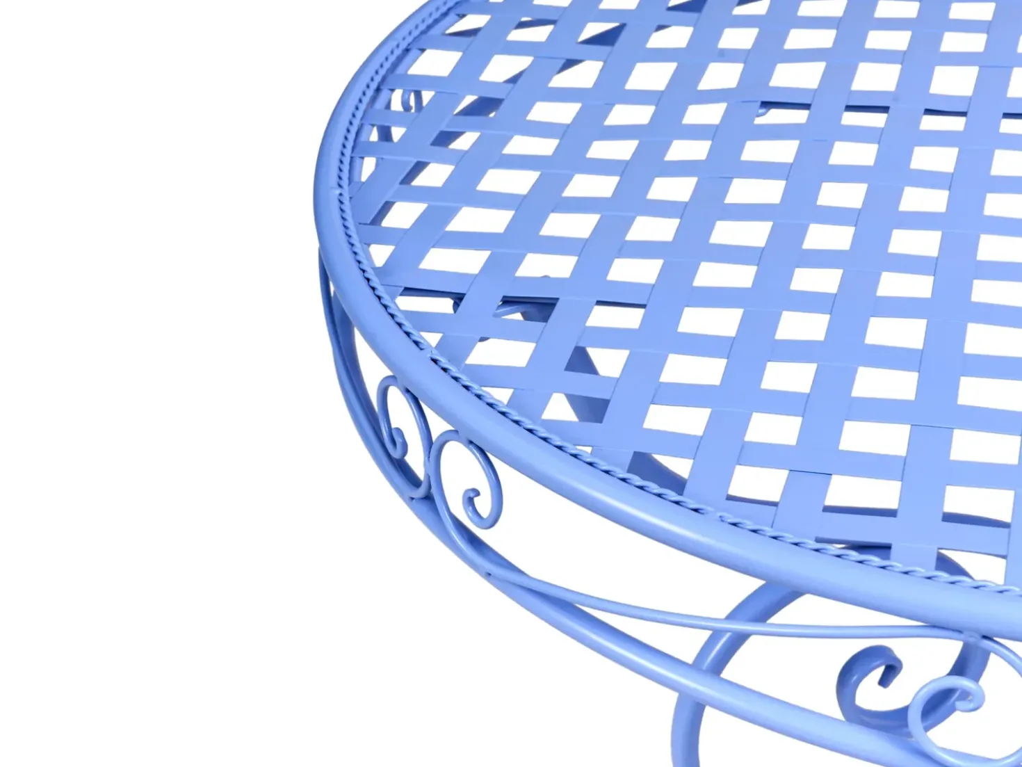 Tavolino Bistrot ALBINIA 70 cm 70 cm Metallo Blu