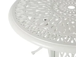 Tavolino Bistrot ANCONA 90 cm 90 cm Metallo Bianco sporco