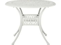 Tavolino Bistrot ANCONA 90 cm 90 cm Metallo Bianco sporco