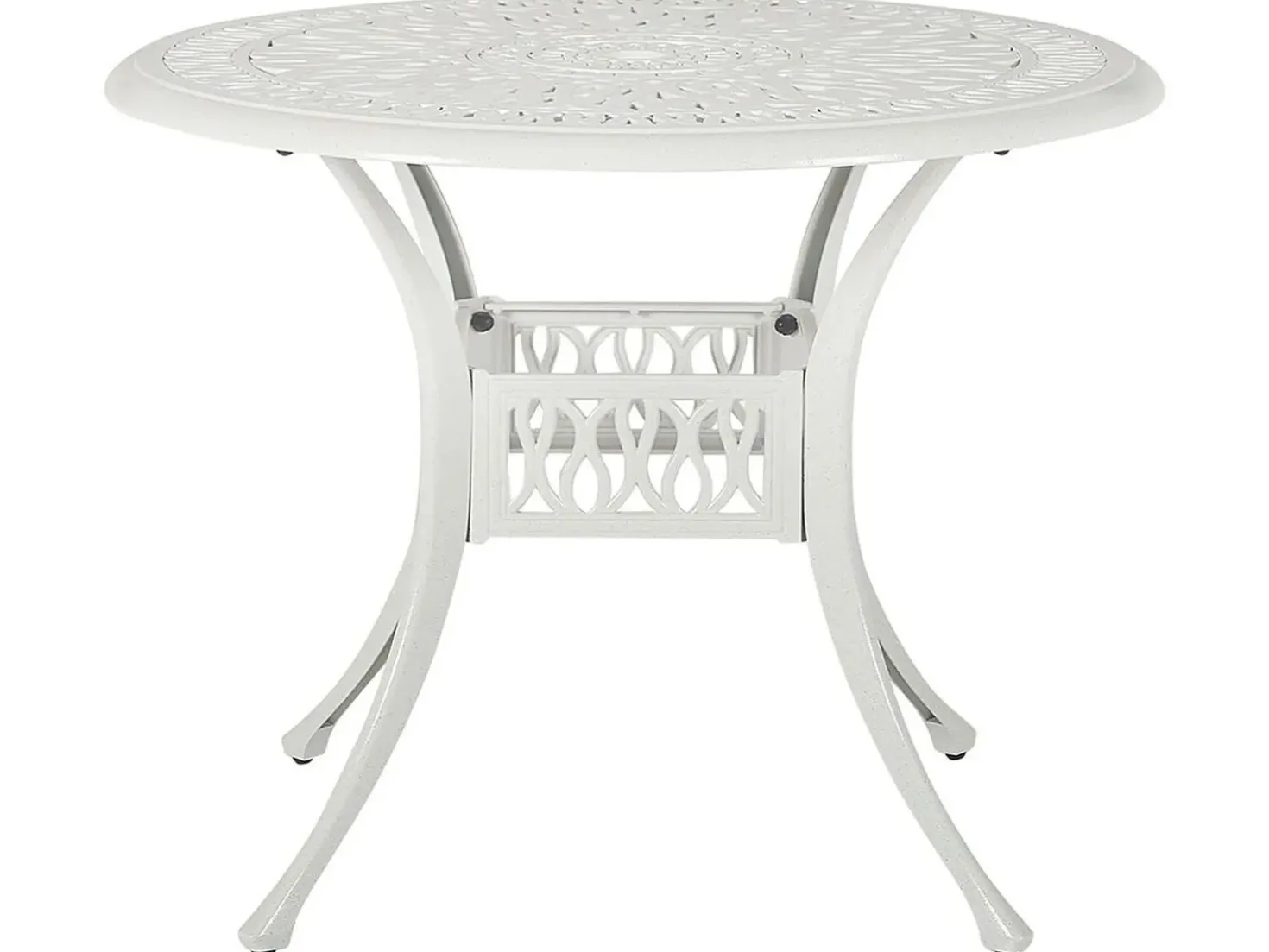 Tavolino Bistrot ANCONA 90 cm 90 cm Metallo Bianco sporco