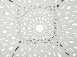 Tavolino Bistrot ANCONA 90 cm 90 cm Metallo Bianco sporco