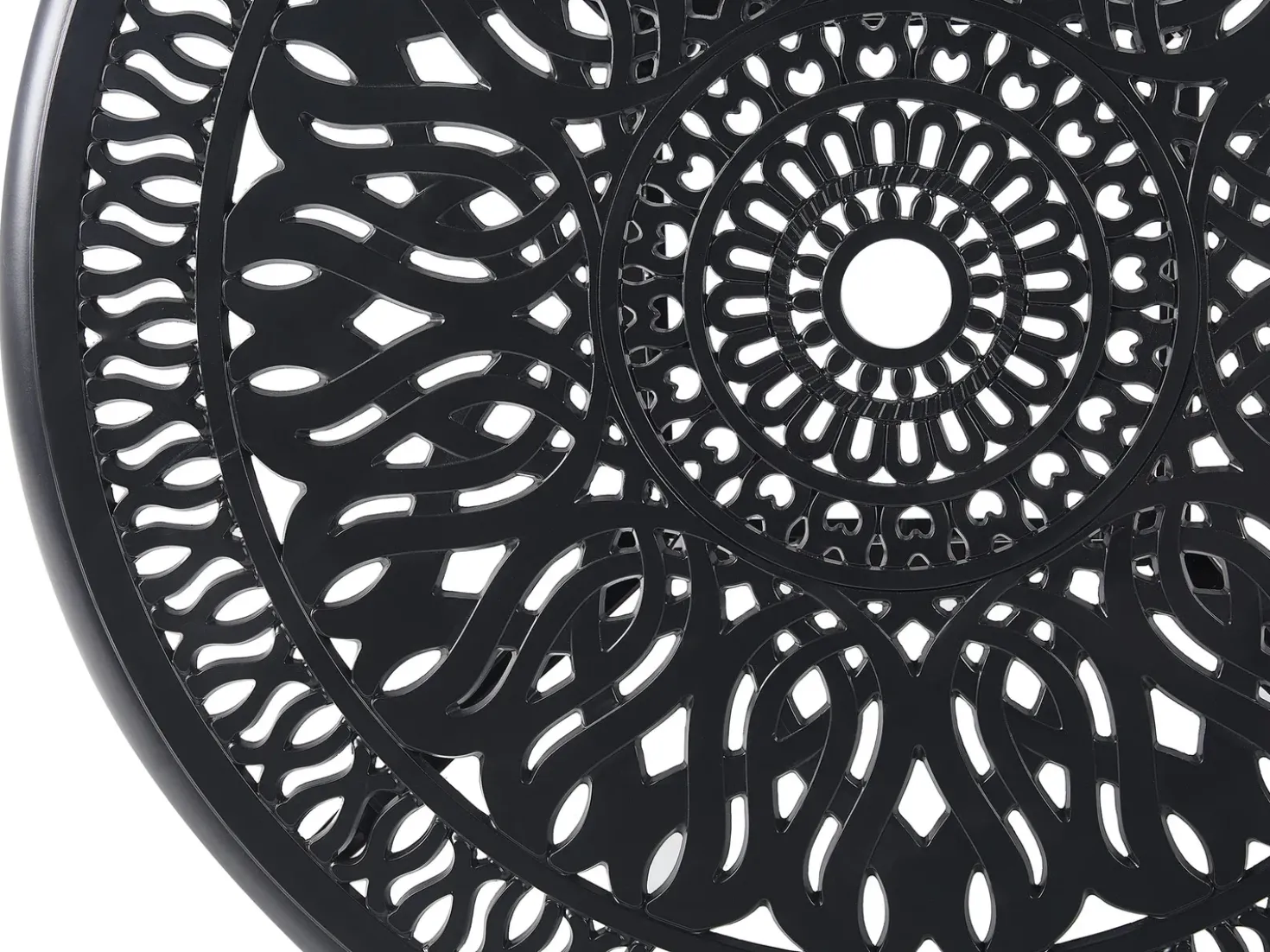 Tavolino Bistrot ANCONA 90 cm 90 cm Metallo Nero