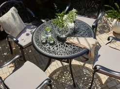 Tavolino Bistrot ANCONA 90 cm 90 cm Metallo Nero