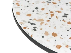 Tavolino Bistrot ARTENA 60 cm 60 cm Effetto terrazzo Metallo Nero