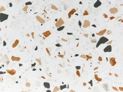 Tavolino Bistrot ARTENA 60 cm 60 cm Effetto terrazzo Metallo Nero