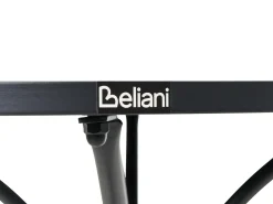 Tavolino Bistrot ARTENA 60 cm 60 cm Effetto terrazzo Metallo Nero