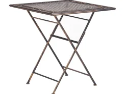 Tavolino Bistrot BORMIO 70 cm 70 cm Metallo Nero