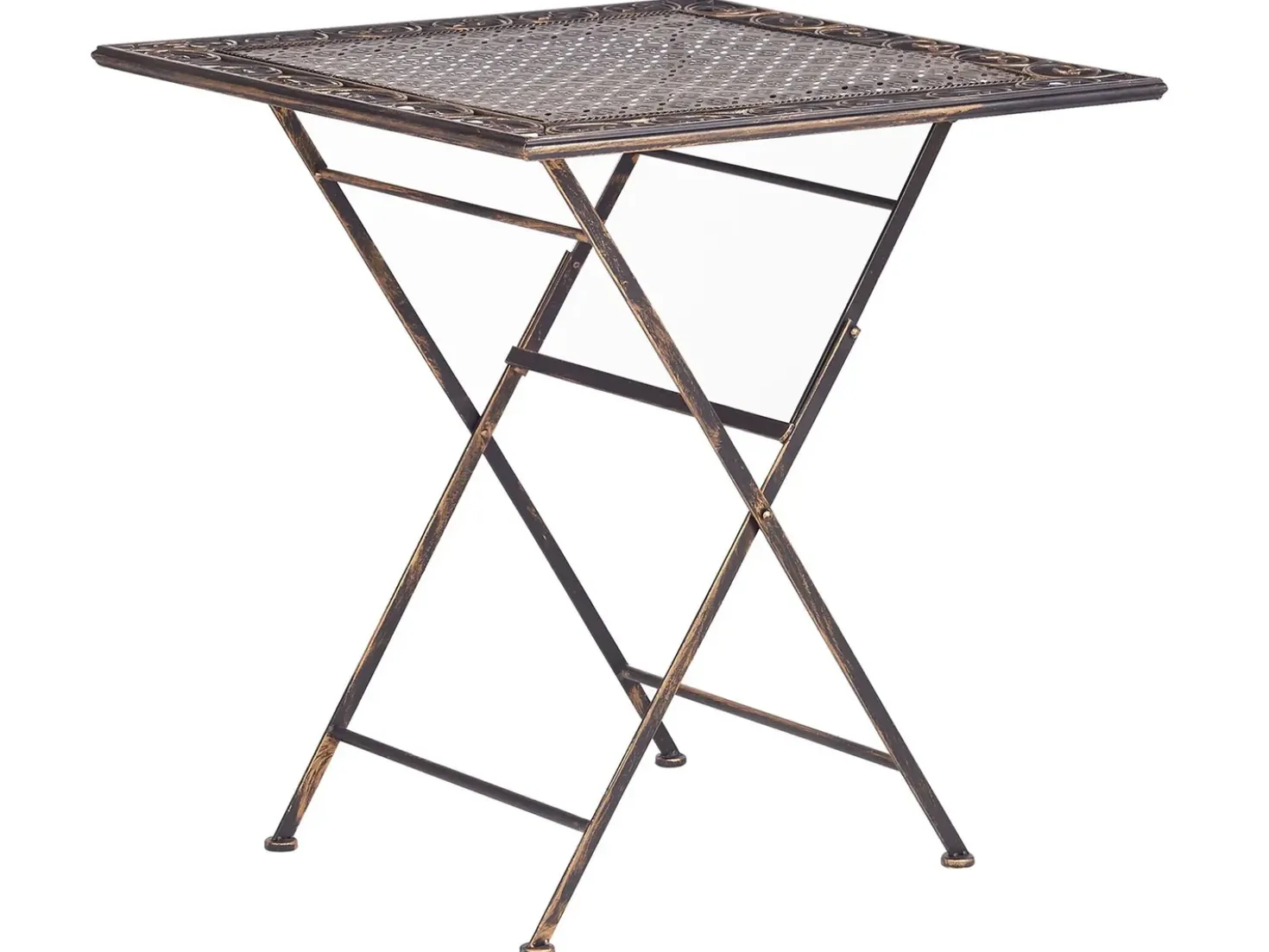 Tavolino Bistrot BORMIO 70 cm 70 cm Metallo Nero