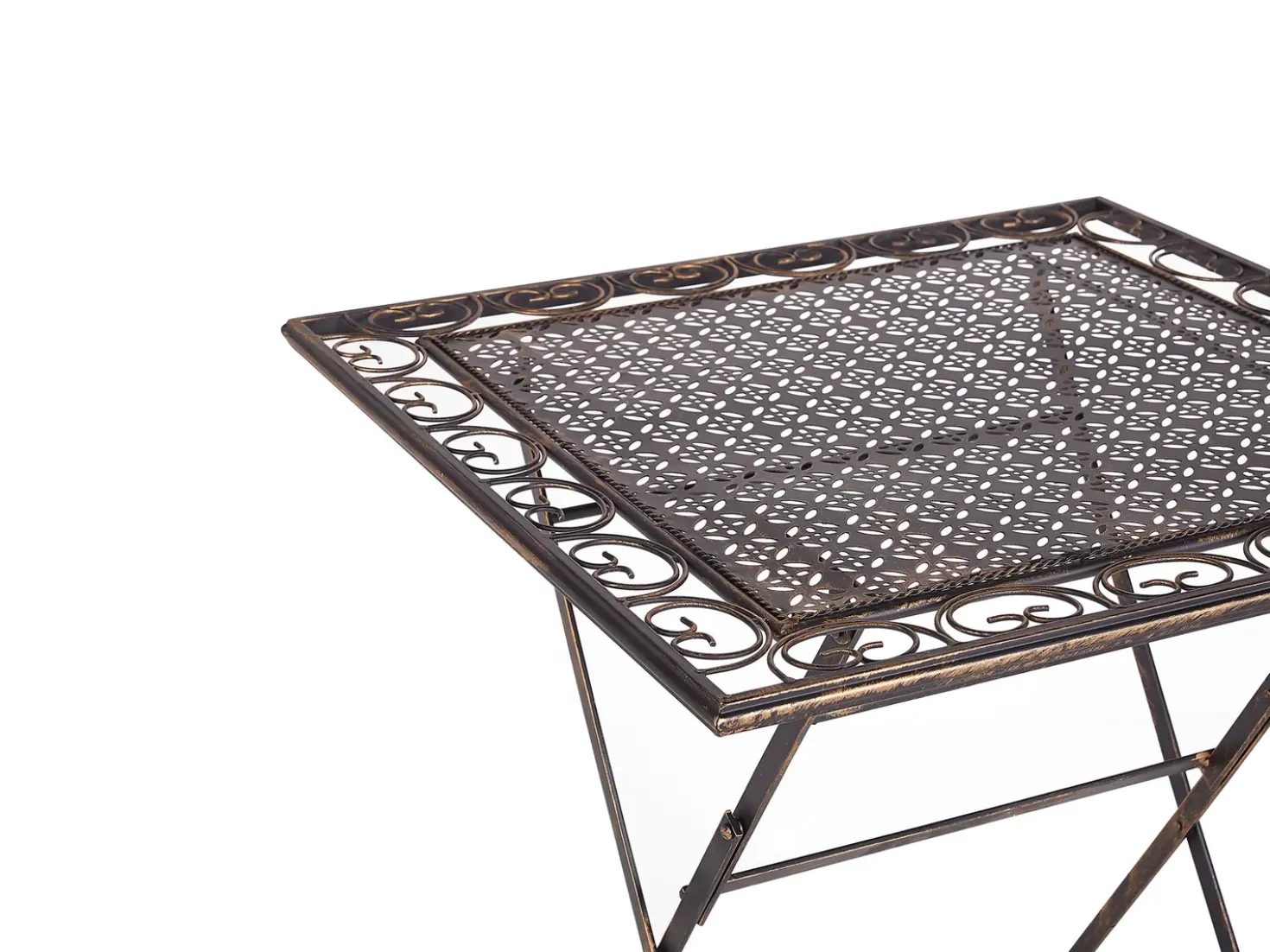 Tavolino Bistrot BORMIO 70 cm 70 cm Metallo Nero