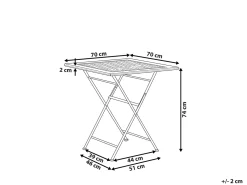Tavolino Bistrot BORMIO 70 cm 70 cm Metallo Nero