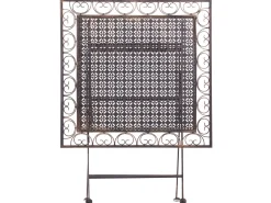 Tavolino Bistrot BORMIO 70 cm 70 cm Metallo Nero