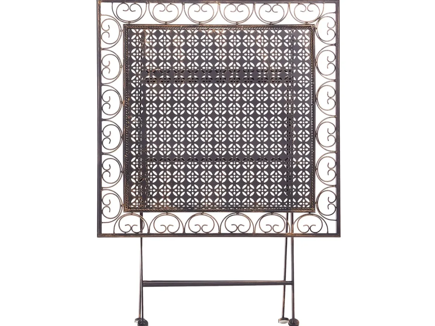 Tavolino Bistrot BORMIO 70 cm 70 cm Metallo Nero