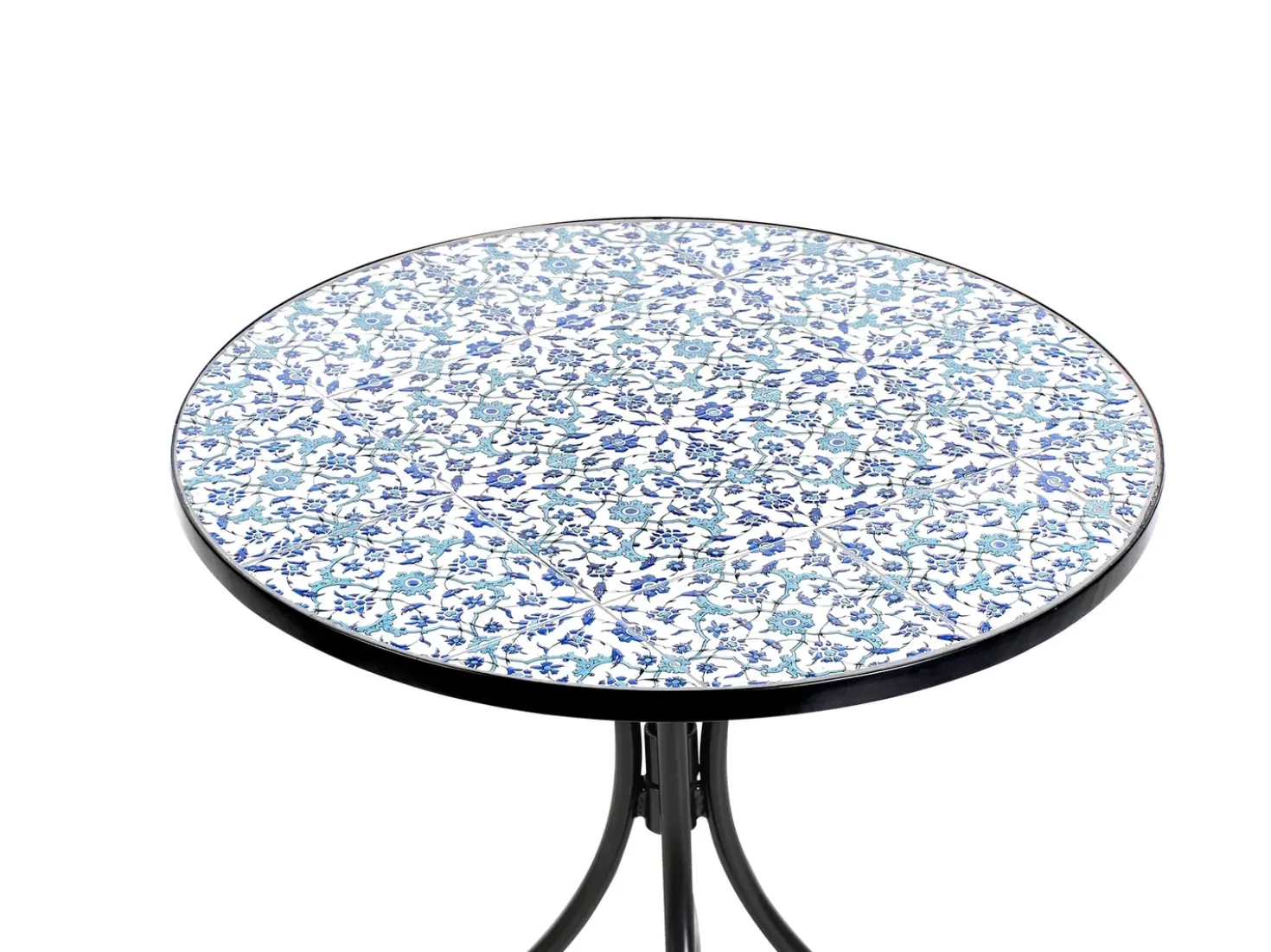 Tavolino Bistrot CHAPECO 60 cm 60 cm Metallo Nero