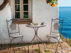 Tavolino Bistrot CHAPECO 60 cm 60 cm Metallo Nero
