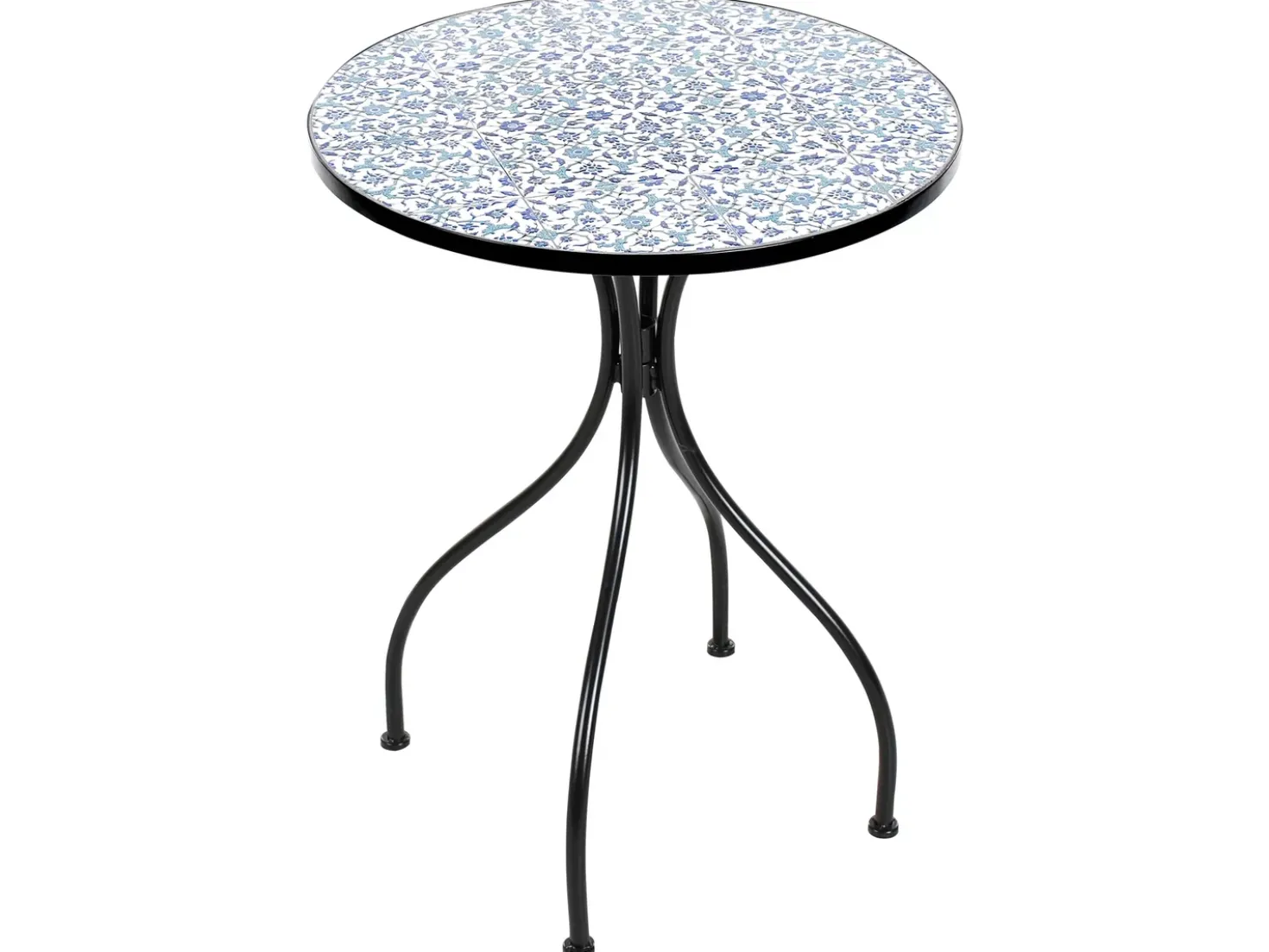 Tavolino Bistrot CHAPECO 60 cm 60 cm Metallo Nero