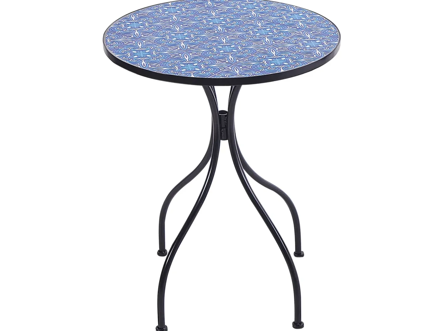 Tavolino Bistrot CIGLIANO 60 cm 60 cm Metallo Nero