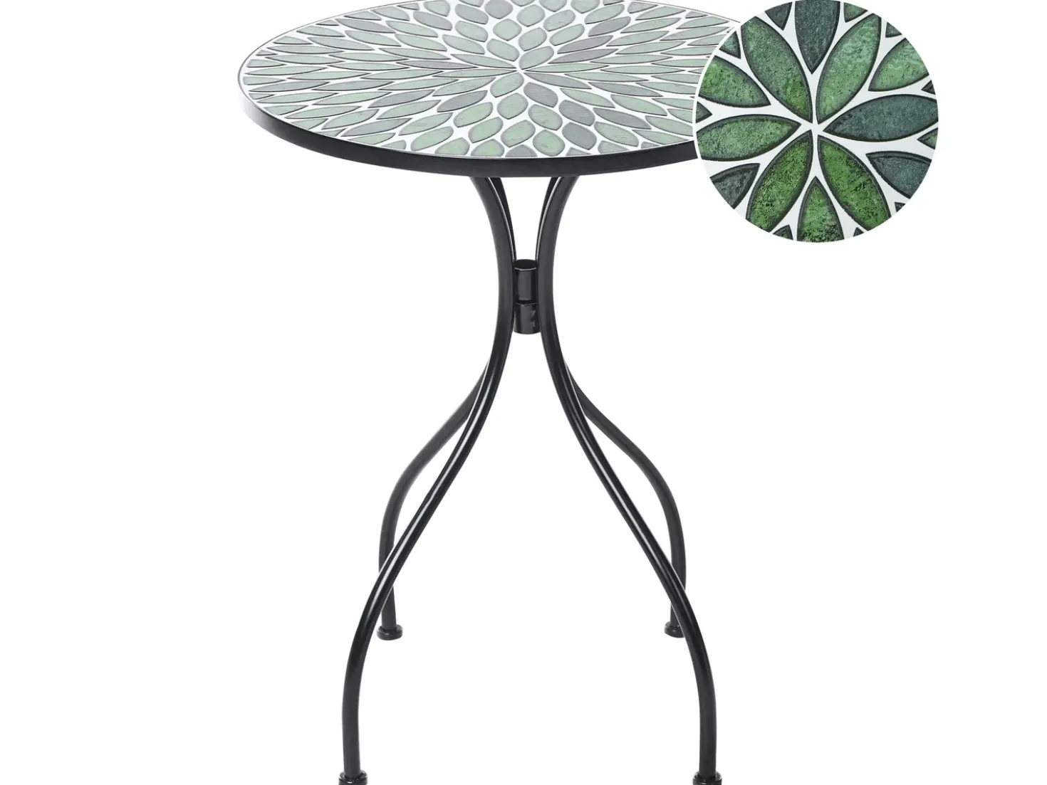 Tavolino Bistrot CIVATE 60 cm 60 cm Metallo Nero