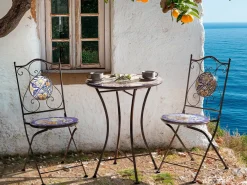 Tavolino Bistrot CORIANO 60 cm 60 cm Metallo Nero