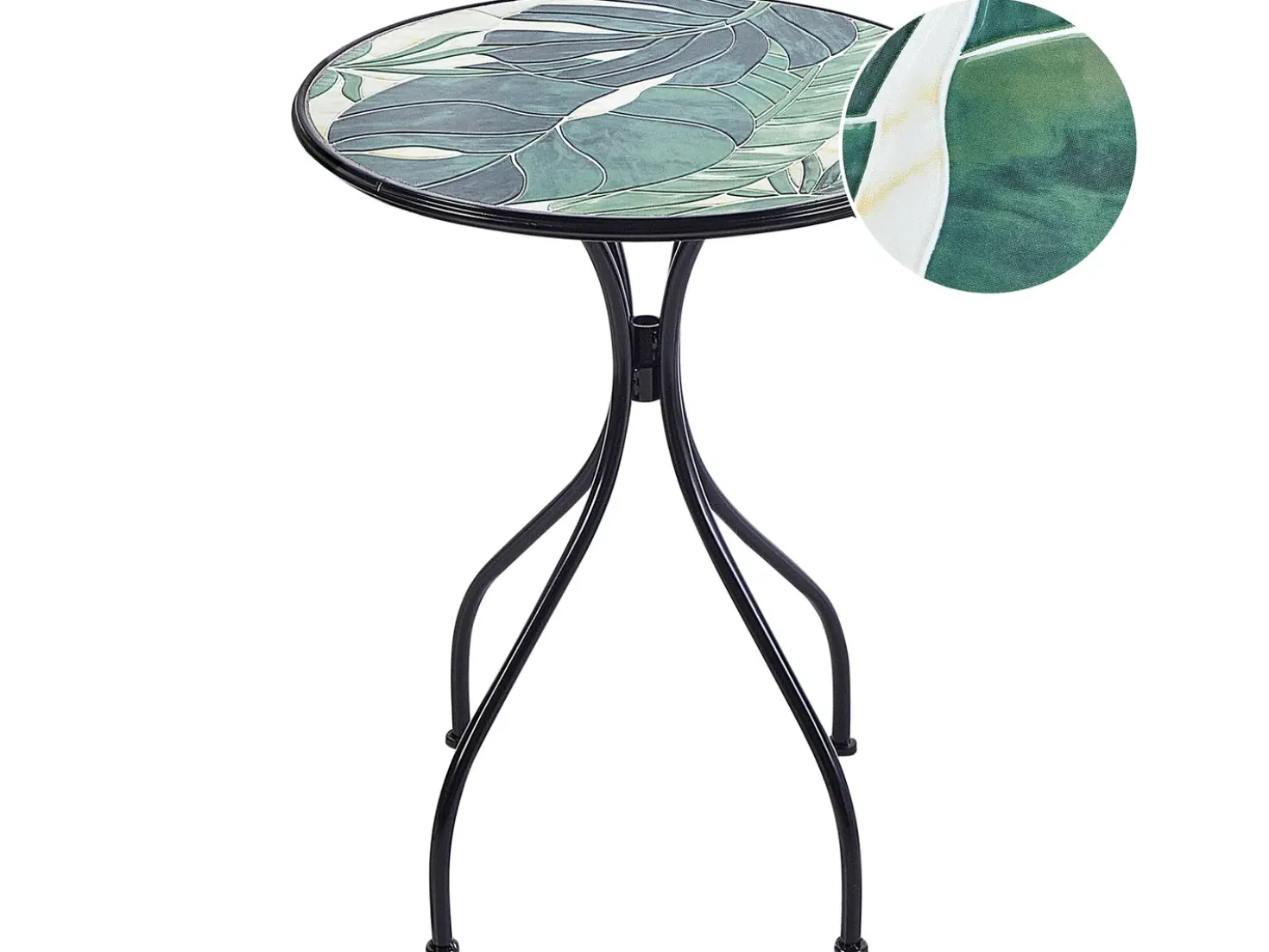 Tavolino Bistrot COZZANA 60 cm 60 cm Metallo Nero