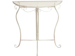 Tavolino Bistrot FOLELLI 80 cm 36 cm Metallo Beige chiaro