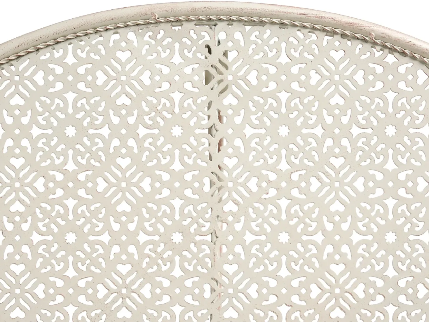 Tavolino Bistrot JUINA 80 cm 36 cm Metallo Beige chiaro