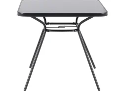 Tavolino Bistrot LIVO 80 cm 80 cm Vetro Nero