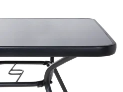 Tavolino Bistrot LIVO 80 cm 80 cm Vetro Nero