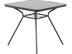 Tavolino Bistrot LIVO 80 cm 80 cm Vetro Nero