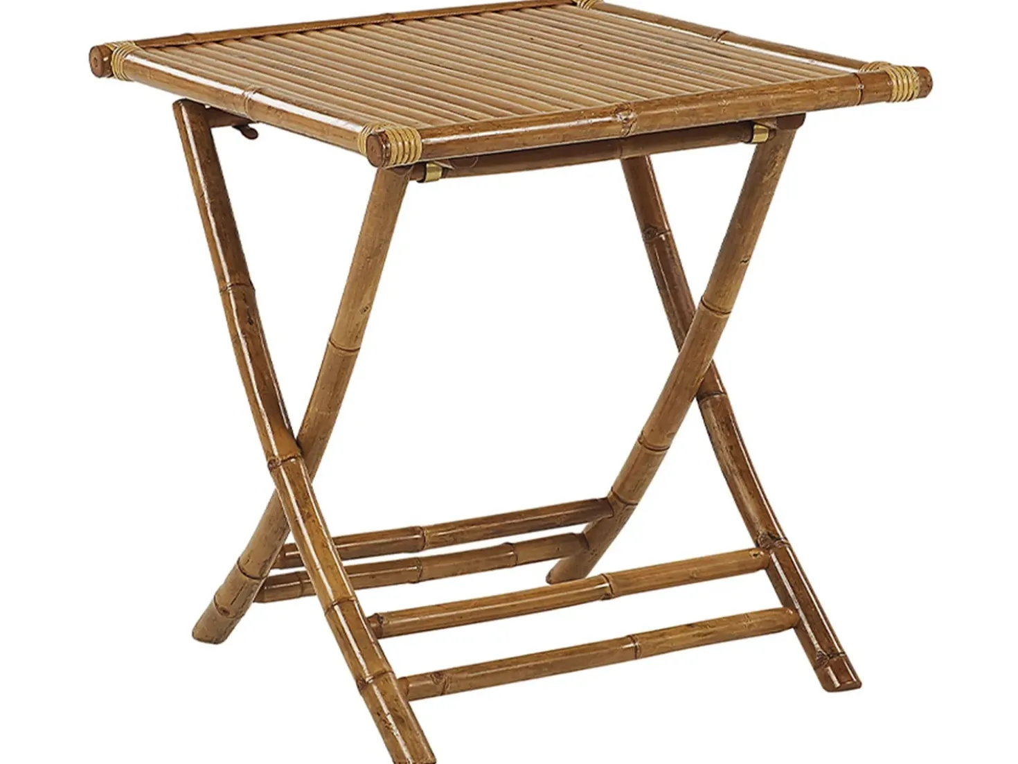 Tavolino Bistrot MOLISE 70 cm 70 cm Bambù Marrone