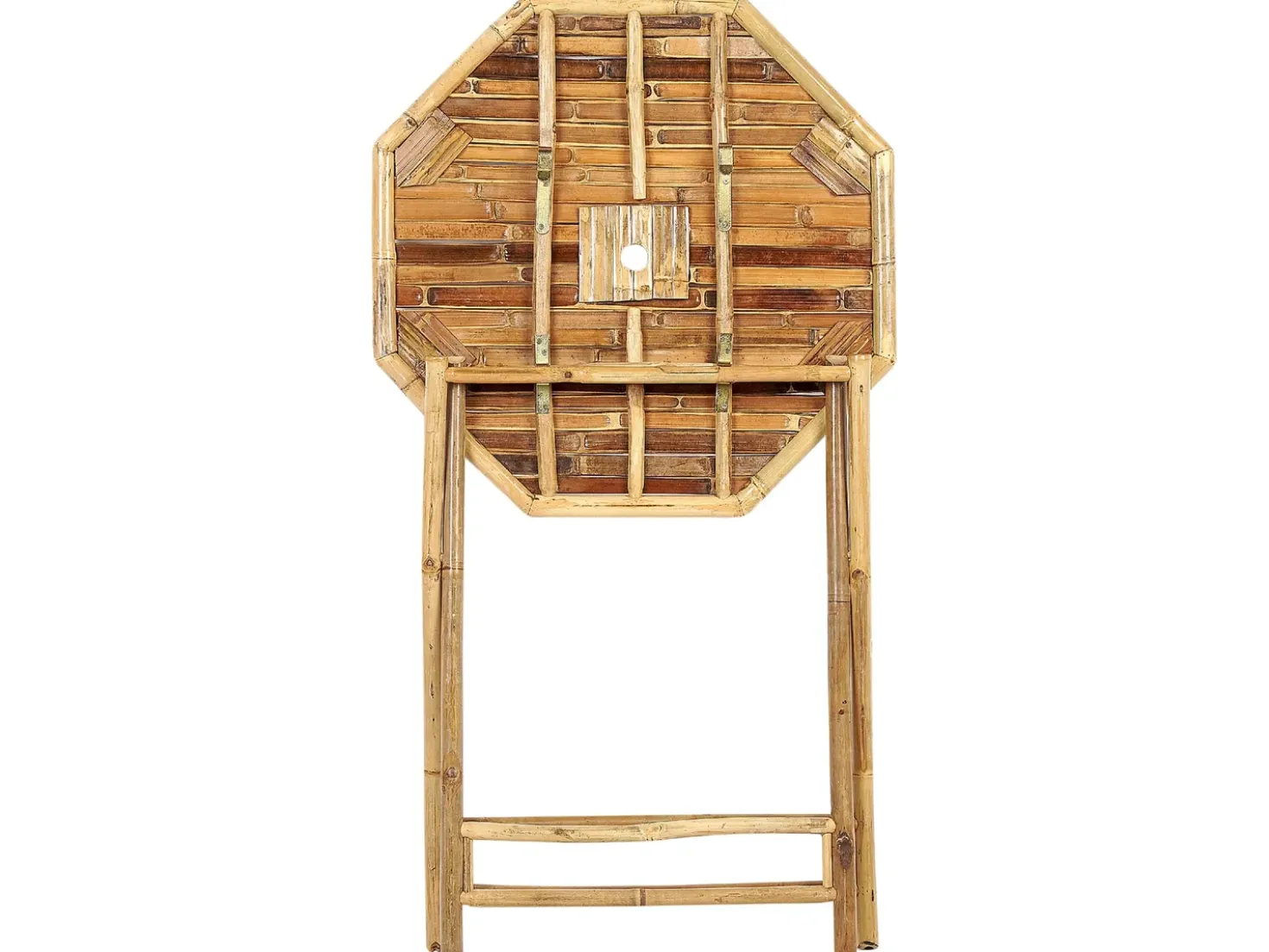 Tavolino Bistrot MOLISE 85 cm 85 cm Bambù Marrone chiaro