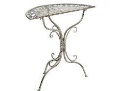 Tavolino Bistrot NURRA 80 cm 36 cm Metallo Grigio