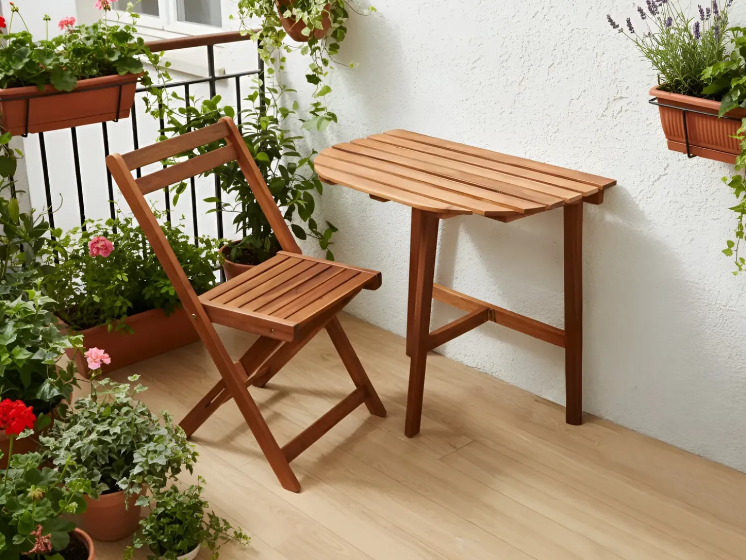 Tavolino Bistrot OSIGO 44 cm 70 cm Legno d'acacia Marrone