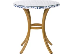 Tavolino Bistrot RIFREDDO 70 cm 70 cm Vetro temperato Blu