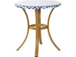 Tavolino Bistrot RIFREDDO 70 cm 70 cm Vetro temperato Blu