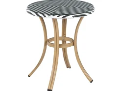 Tavolino Bistrot RIFREDDO 70 cm 70 cm Vetro temperato Nero