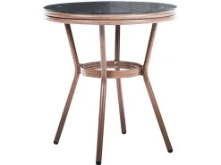 Tavolino Bistrot RIFREDDO 70 cm 70 cm Vetro temperato Grigio