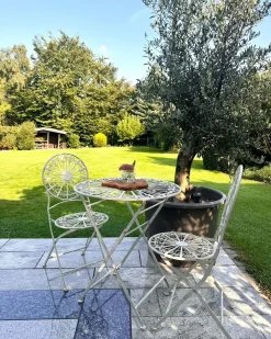 Tavolino Bistrot SCAFA 70 cm 70 cm Metallo Bianco