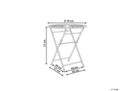 Tavolino Bistrot SCAFA 70 cm 70 cm Metallo Bianco
