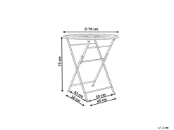 Tavolino Bistrot SCARIO 70 cm 70 cm Metallo Rosso