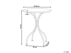 Tavolino Bistrot SPELLO 60 cm 60 cm Bianco