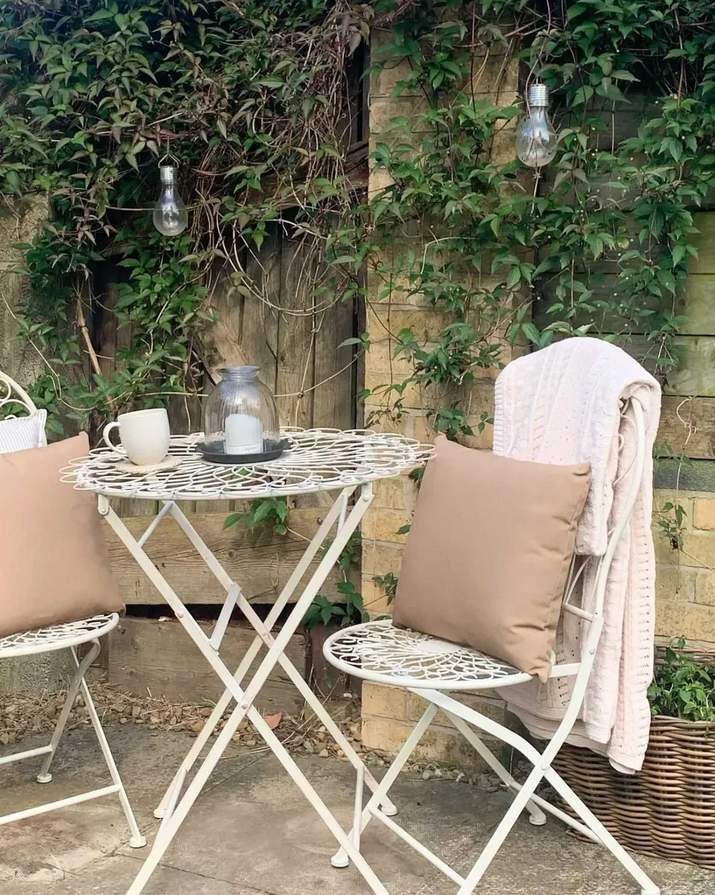 Tavolino Bistrot STIFFE 70 cm 70 cm Metallo Bianco