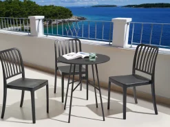 Tavolino Bistrot TALTAL 64 cm 64 cm Metallo Nero