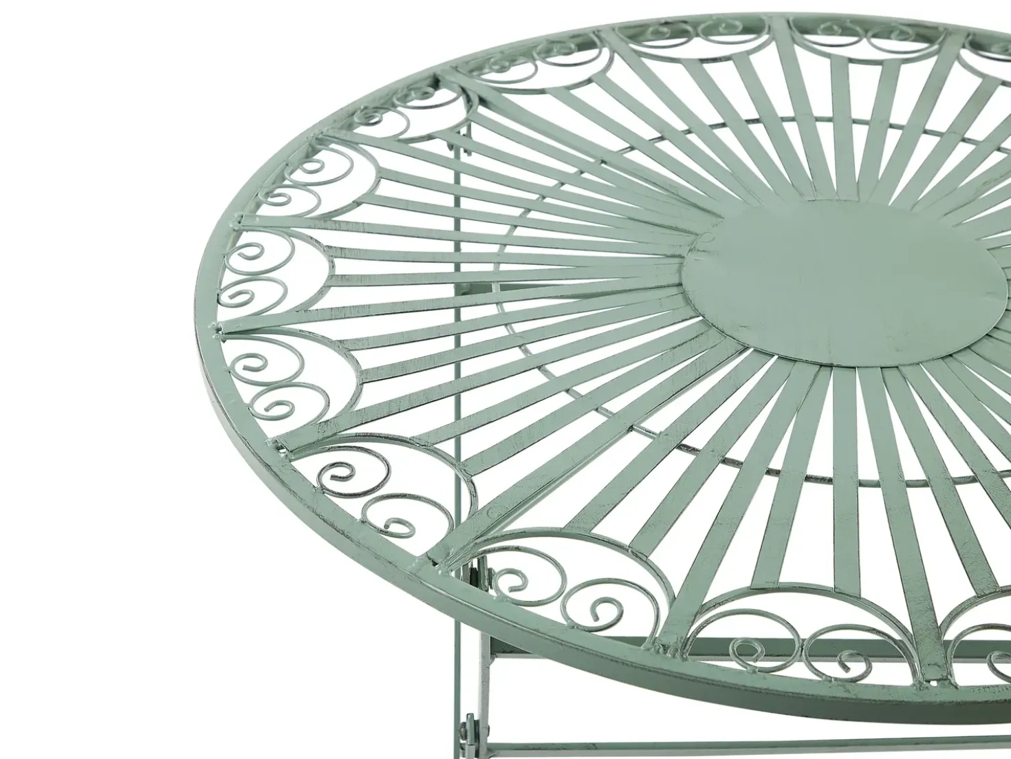 Tavolino Bistrot TRENTO 70 cm 70 cm Metallo Verde chiaro