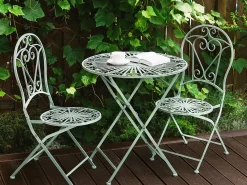 Tavolino Bistrot TRENTO 70 cm 70 cm Metallo Verde chiaro