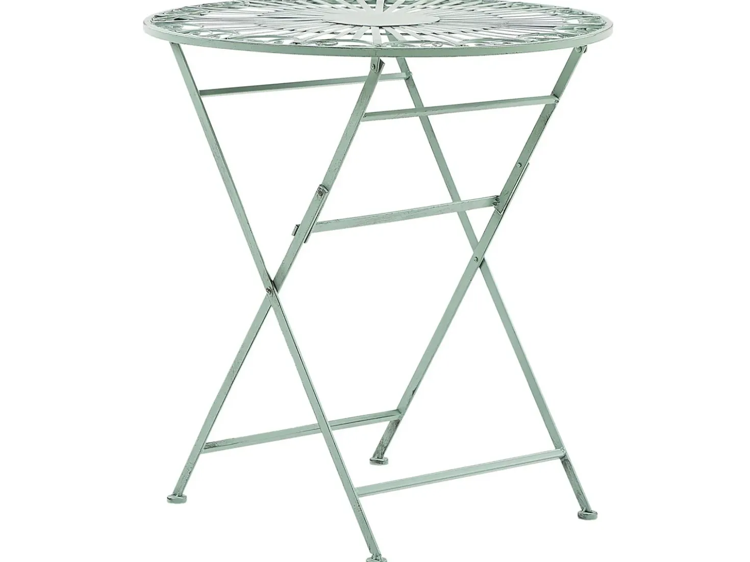 Tavolino Bistrot TRENTO 70 cm 70 cm Metallo Verde chiaro