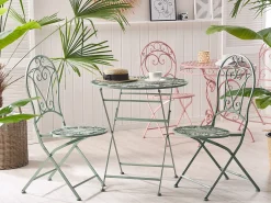 Tavolino Bistrot TRENTO 70 cm 70 cm Metallo Verde chiaro