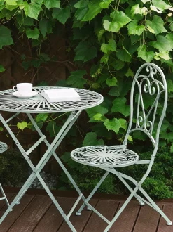 Tavolino Bistrot TRENTO 70 cm 70 cm Metallo Verde chiaro