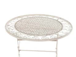 Tavolino Bistrot TRIESTE 70 cm 70 cm Metallo Beige chiaro