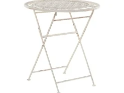 Tavolino Bistrot TRIESTE 70 cm 70 cm Metallo Beige chiaro